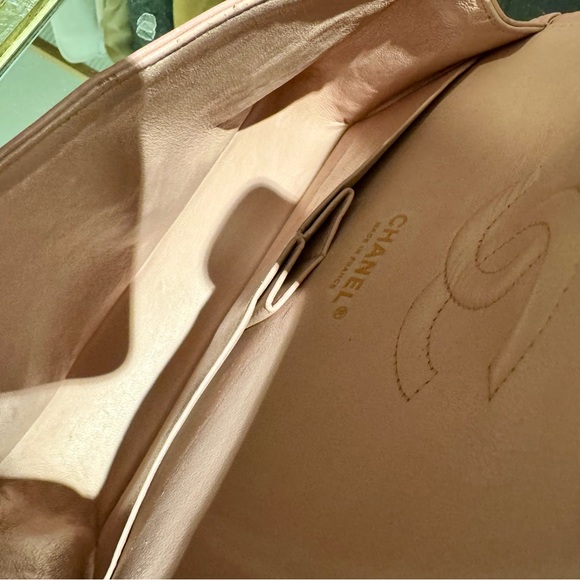 Chanel Lambskin Quilted Medium Double Flap Sakura Pink - Picture 10 of 14